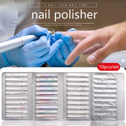 10pc Diamond Milling Cutter For Manicure Set Nail Drill Bits Accessories Nozzles For Manicure Cutters Pedicure Sanding Nail File