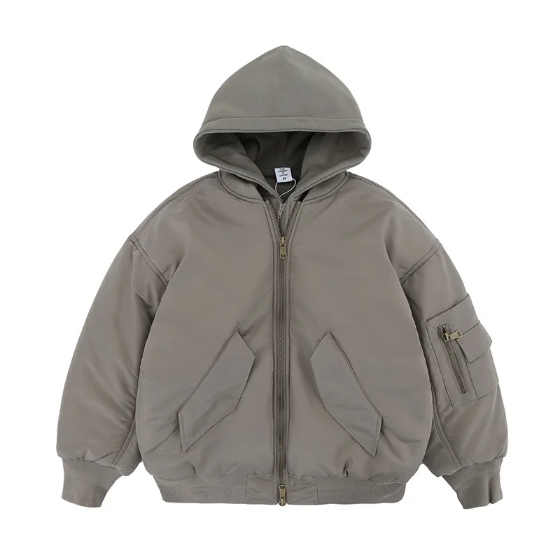 24AW nylon hoodie two-in-one cotton jacket