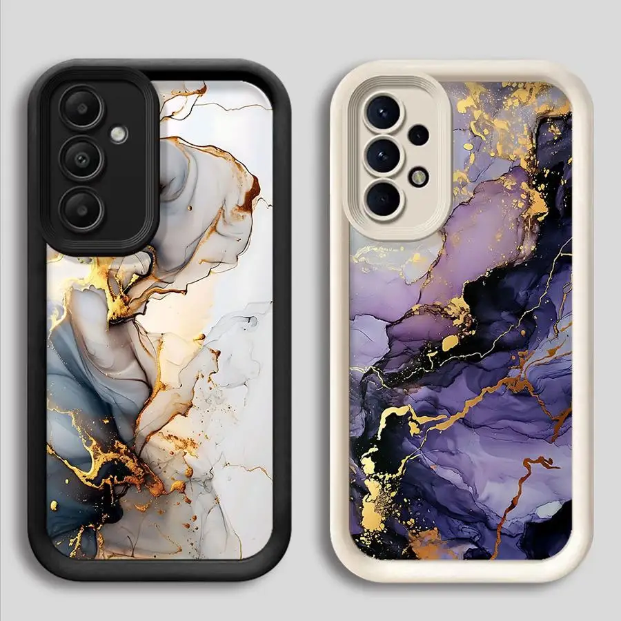 Fashion Marble Phone Case for Samsung Galaxy A22 A23 A24 A12 A13 A14 A16 A32 A33 A34 4G 5G Shockproof Funda