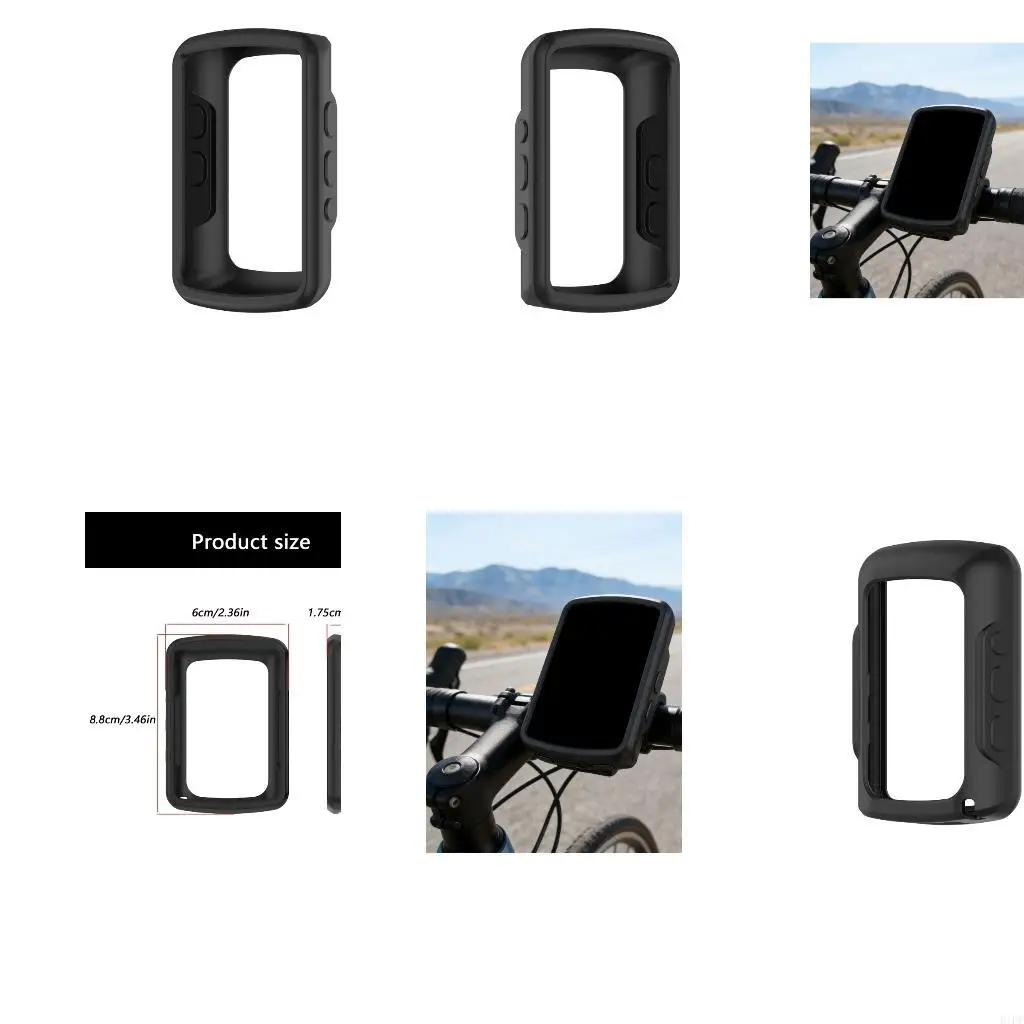 E1PF Shock Absorbing Bike Computer Case with Enhancing Grip for 650 Outdoor Activity