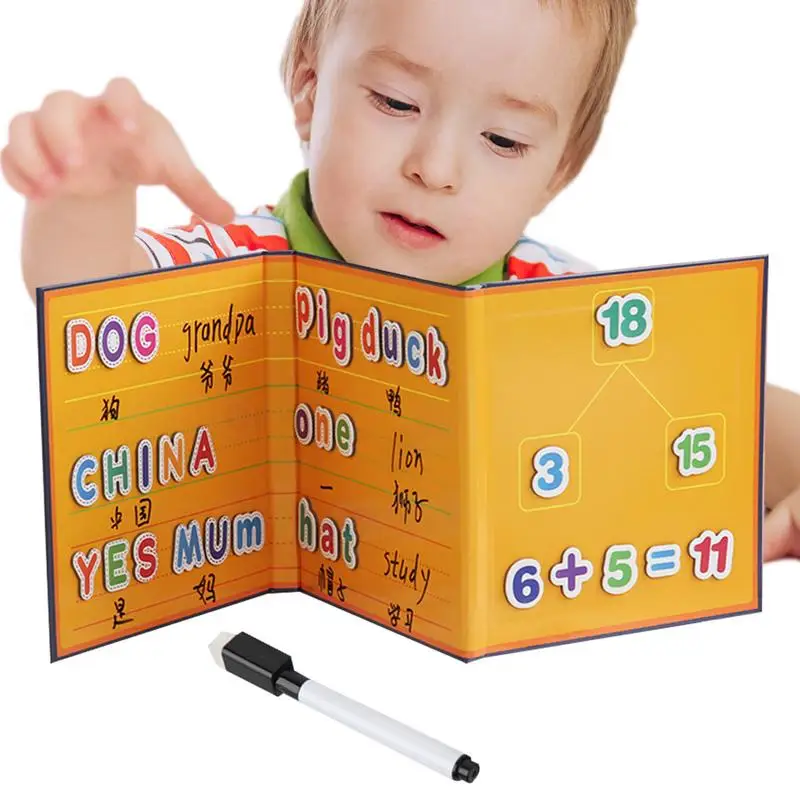 Numbers Learning Toys Magnetic Play Sticker Book Educational Learning Tool Preschool Learning Board Strong Magnetic For Boys