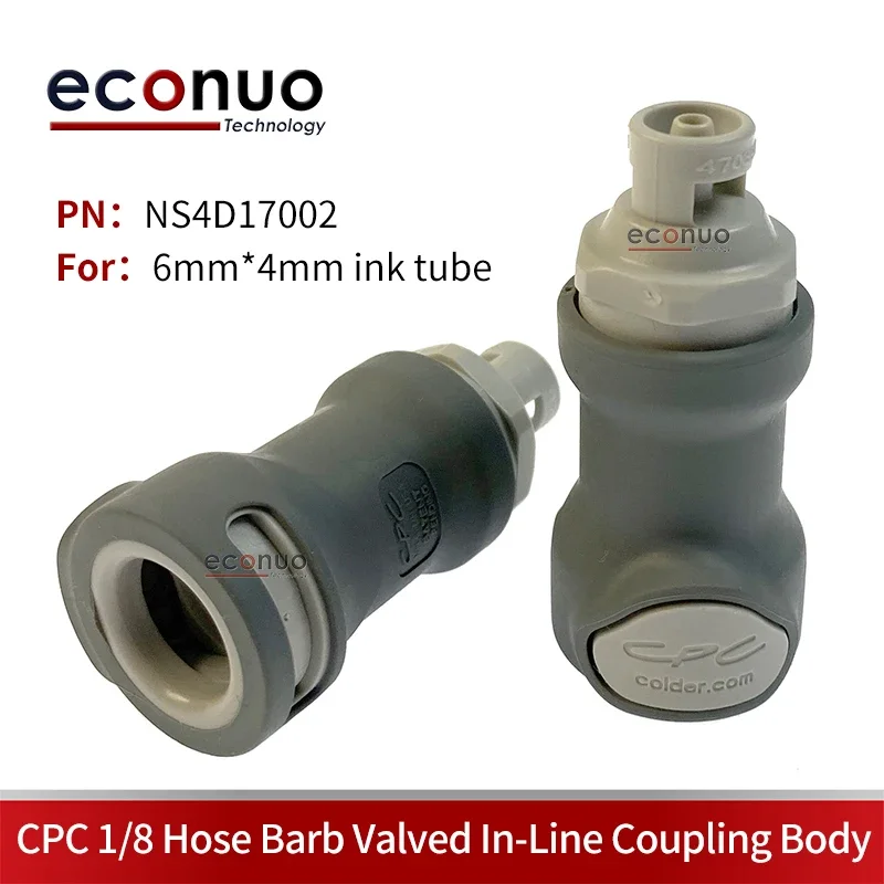 

CPC connector NS4D17002 Hose Barb Valve Double closed quick plug connector Connect 6 * 4mm ink tube for inkjet printer