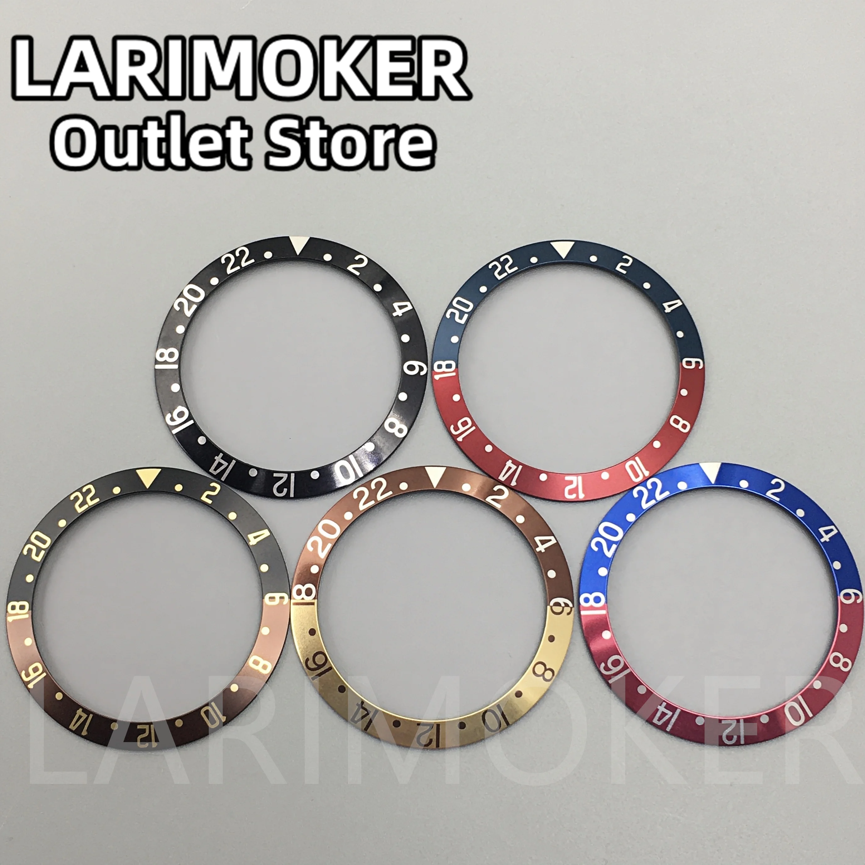 LARIMOKER  Diameter 38mm ceramics Watch Bezel Insert Fit For 40mm Watch Case Watch Accessory Insert
