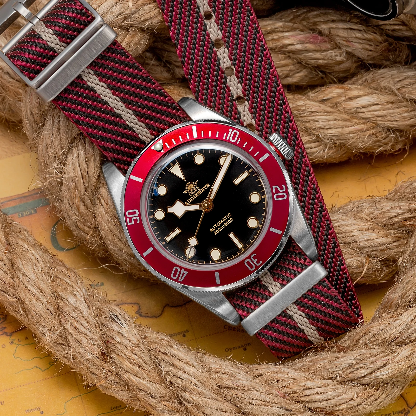ADDIESDIVE New 39mm Diver Watch Top Brand Men's Watches Sapphire NH35 Automatic Mechanical Wristwatch Waterproof 200m Diving