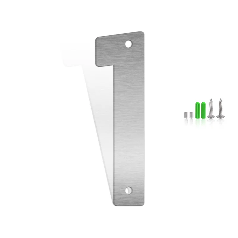 Stainless Steel Size 3-8 Inch Home House Number Outdoor Sign Decor Floating Letter Numbers Metal Signs Door Signs Plaques Plates