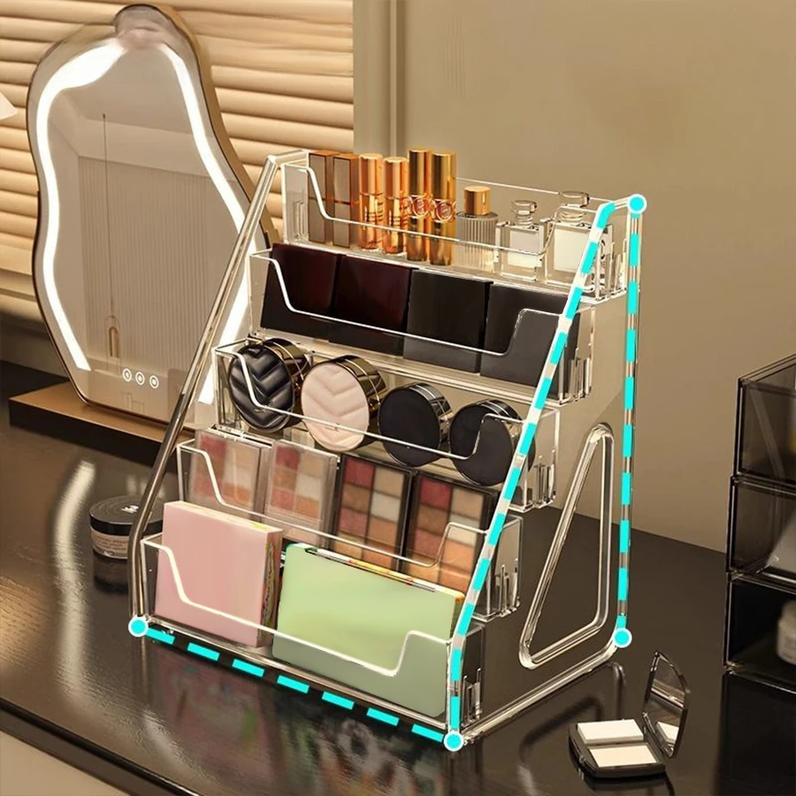 

5-Tier Transparent Acrylic Card Display Rack with Heavy-Duty Thick Base and Quick Assembly Design - Suitable for Greeting Cards