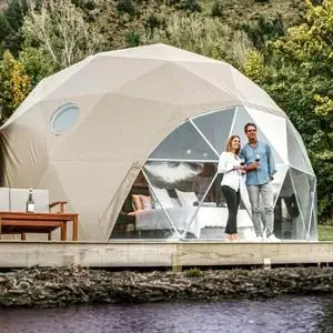 Commercial Glamping Dome Tent Luxury Waterproof Airbnb Hotel Resort Camping Rental Accommodation 5M 6M Custom Geodesic Dome