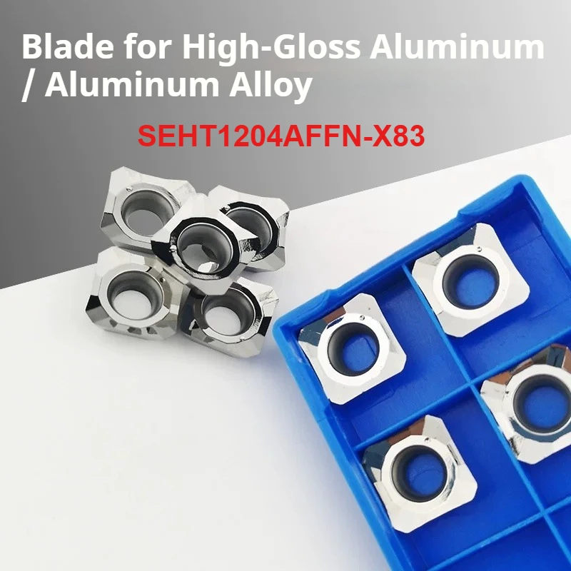 10PCS SEHT1204AFFN-X83 H01 Milling Insert Korloy Mirror Finish Carbide Cutter for Aluminum Machining CNC Tool