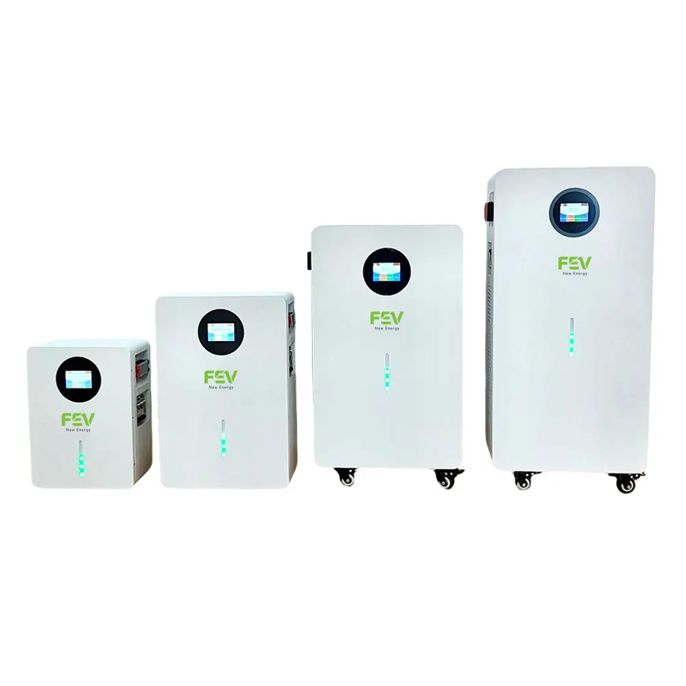 Solar Energy Storage Battery 10kWh 15kWh 20kWh 51.2V 52Ah Stacked FEV Lithium Lifepo4 Pack IP54 CAN Wall-Mounted All-In-One
