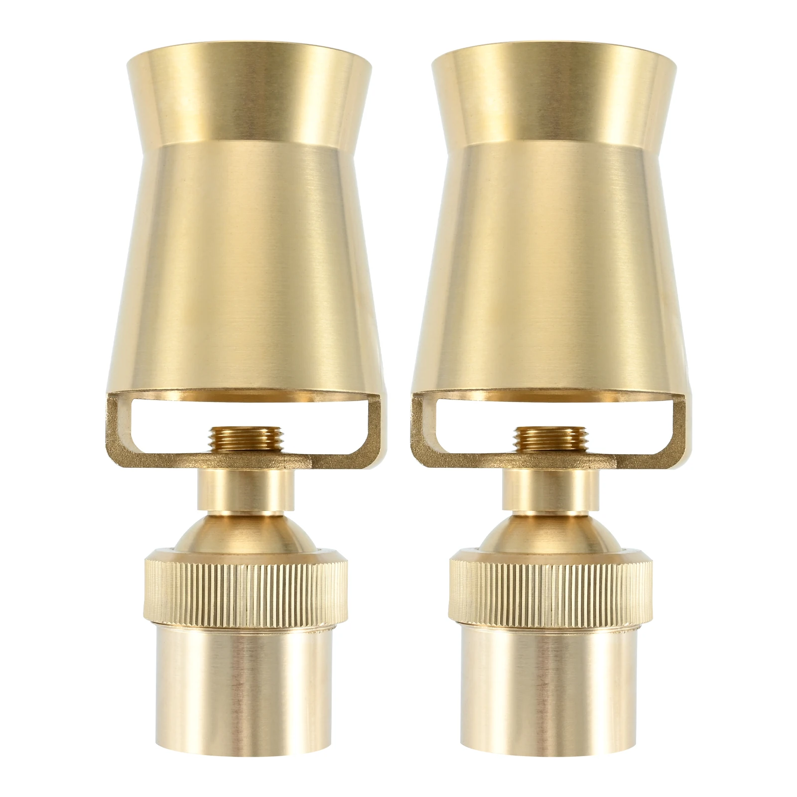 

2Pcs Brass Durable Fountain Spray Nozzle G1 Inch DN25 Adjustable Water Fountain Nozzle Spray Pond Sprinkler Head for Garden Pond