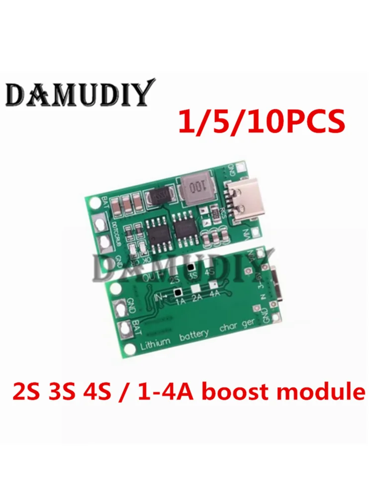 Multi-Cell 2S 3S 4S Type-C To 8.4V 12.6V 16.8V Step-Up Boost LiPo Polymer Li-Ion Charger 7.4V 11.1V 14.8V 18650 Lithium Battery