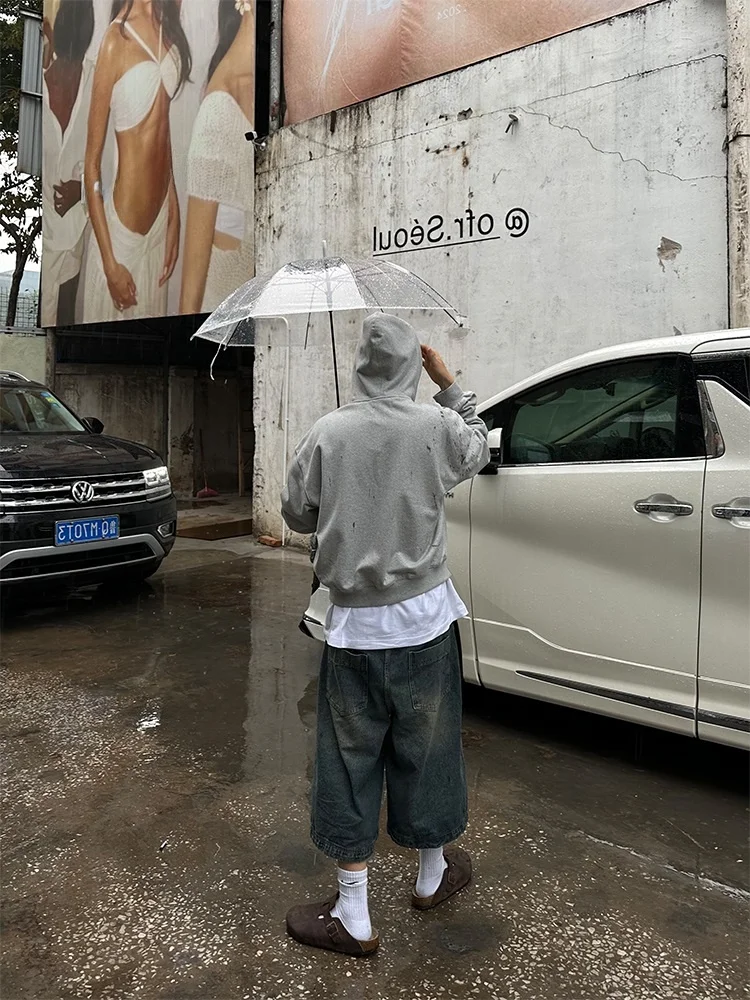 American Retro Waed High Street Jeans orts Pantaloni larghi dritti a gamba larga casual versatili a sei sette lunghe per uomo e donna