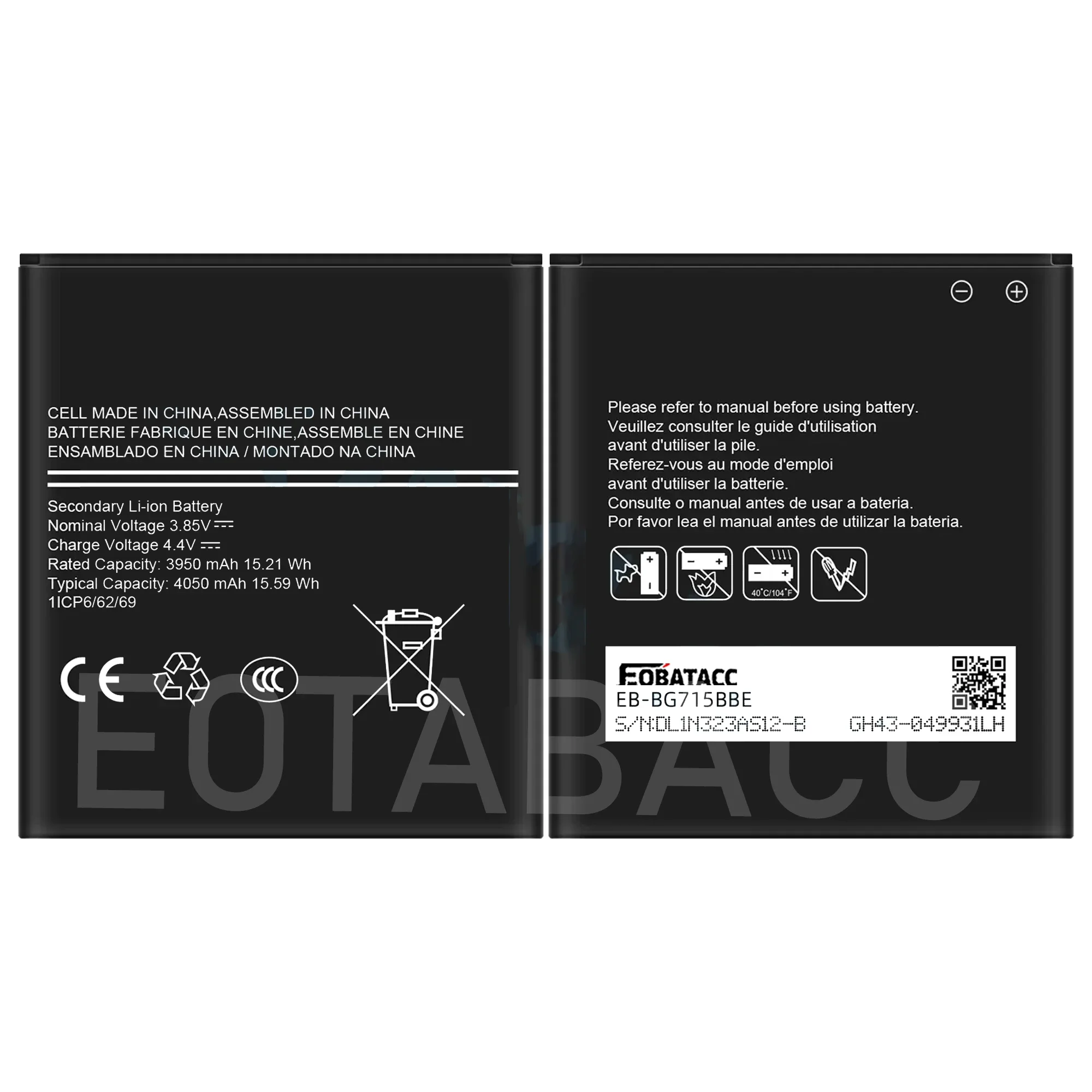 

2025 Years EOBATACC New 100% Original Battery EB-BG715BBE For Samsung Xcover pro /sm-g715 Batteries + Free Tools
