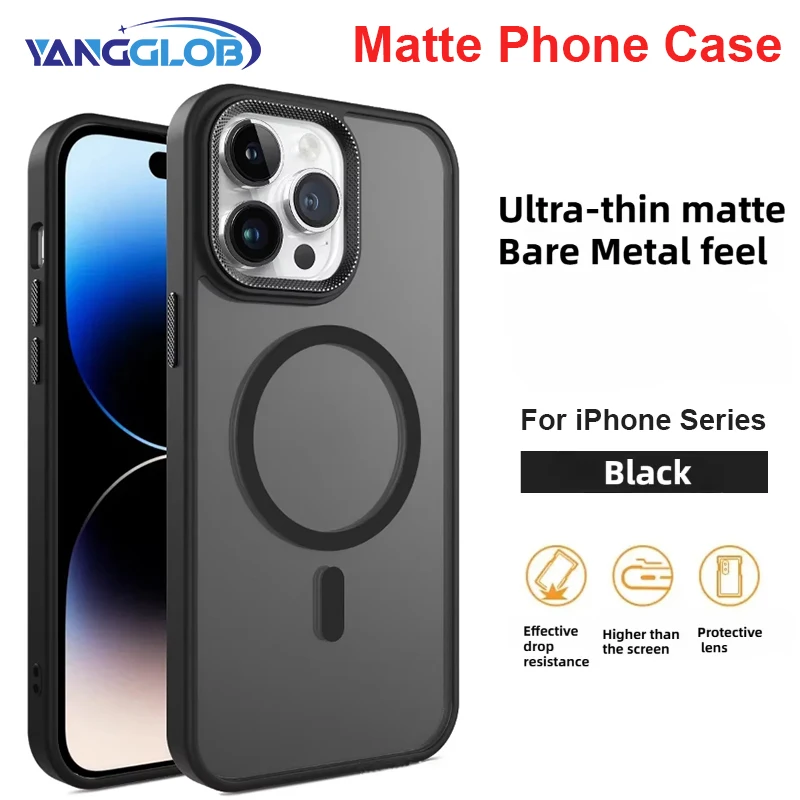 Magnetic Clear Case For iPhone 16 15 14 13 12 11 Pro Max Plus XS Max XR 7 8 SE2 Wireless Charging Compatible With Magsafe