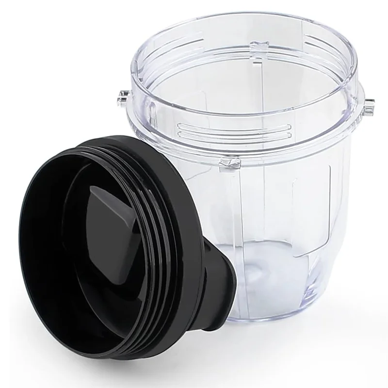 Запасные части T27C, чашка 12 унций с крышкой, совместимая с блендером Ninja BL450 BL480 BL640 BL680 BN400 BN751 BN801, 2 шт.