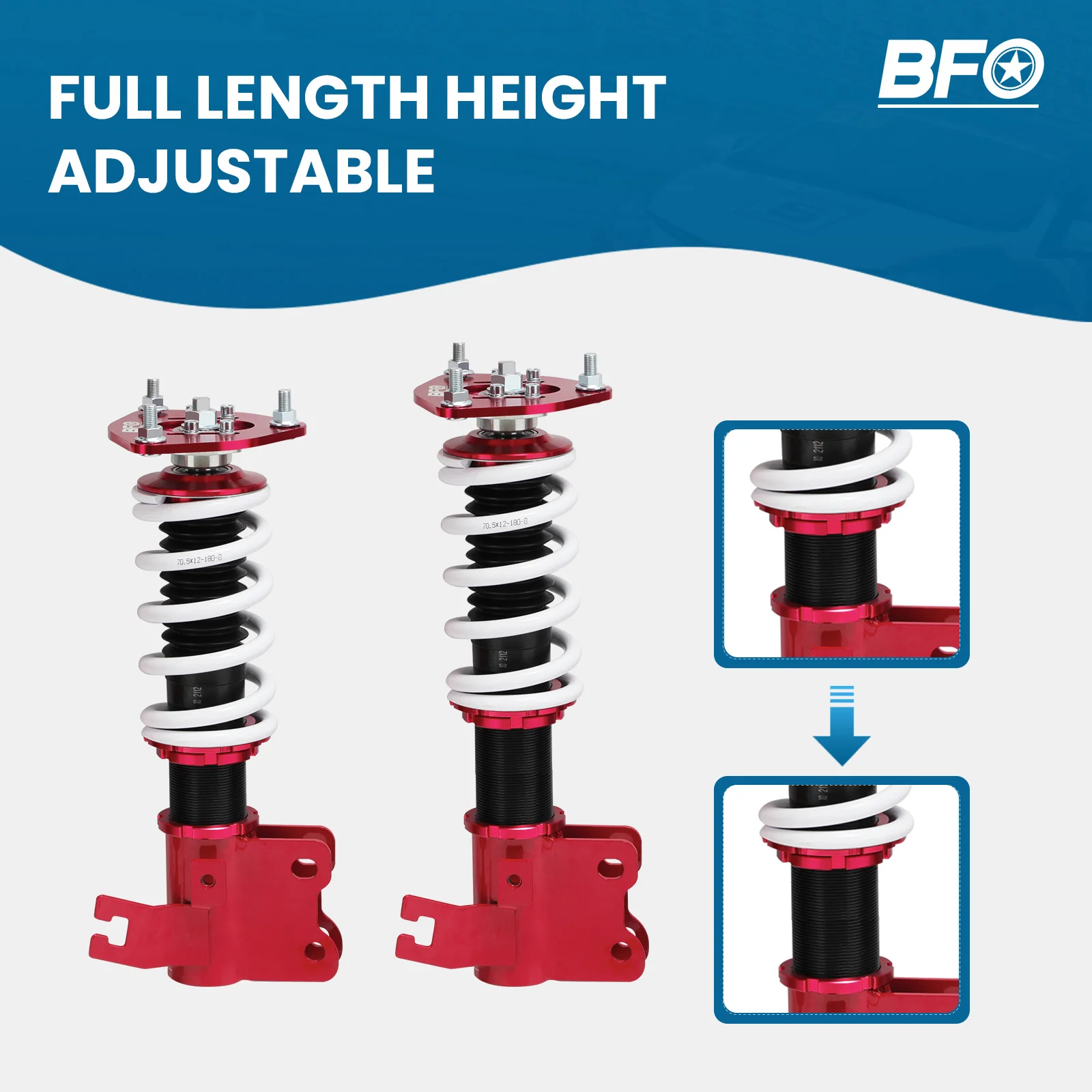 

BFO Coilovers Suspension For Nissan 240sx S14 1995-1998 Lowering Kit For 240sx S14 BASE MODEL/LE/SE 95-98