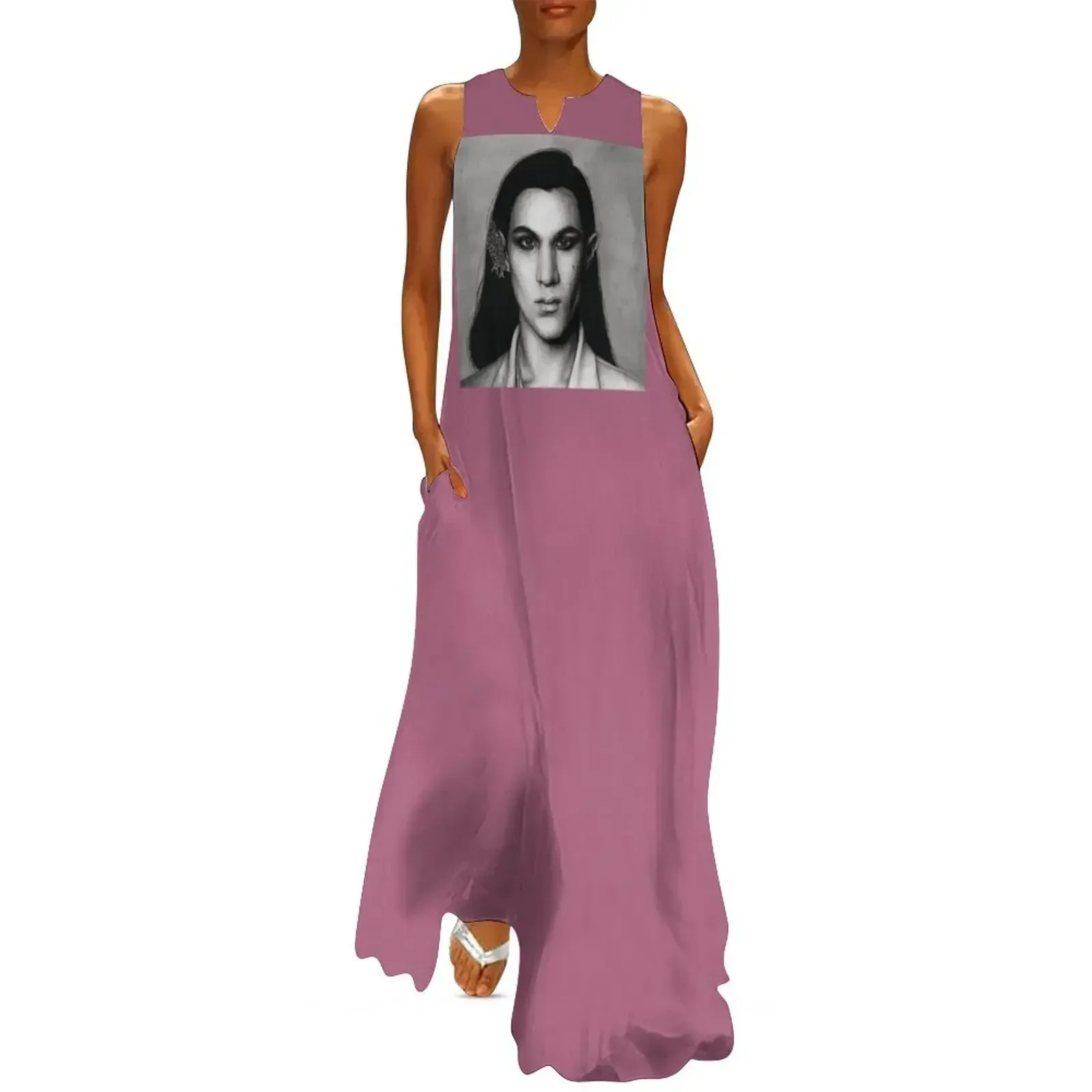 

Ethan Torchio (Maneskin) pencil and charcoal portrait Long Dress Clothing Women long dress dresses summer prom dress