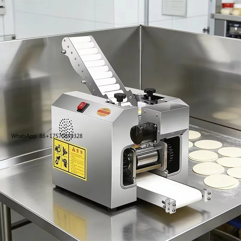 Máquina Laminadora de Masa Automática Pequeña para Negocios en Casa, Prensa para Empanadas, Máquina para Hacer Rollitos Primavera, Rodillo para Masa de Samosa y Pasta