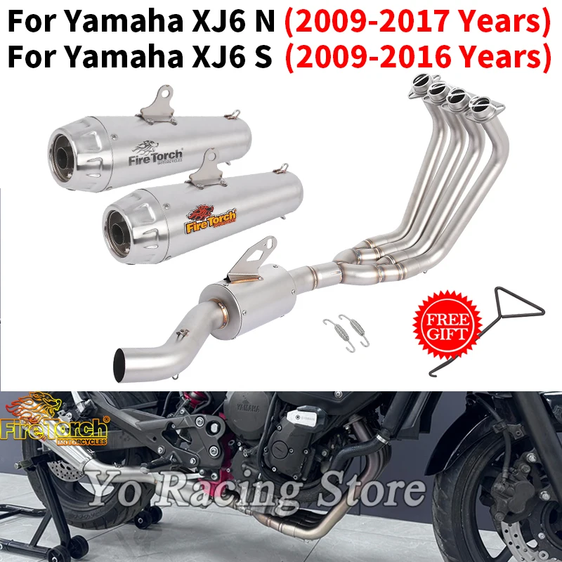 

Full System Motorcycle Exhaust DB Killer Muffler Escape Front Link Pipe Slip On For YAMAHA XJ6N XJ6S XJ6 N S 2009 - 2016 2017