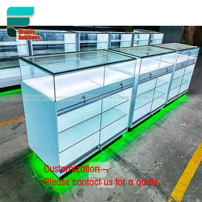 custom.Custom Smoke Shop Display Cabinet Multi Shelf Glass Panel Lockable Display