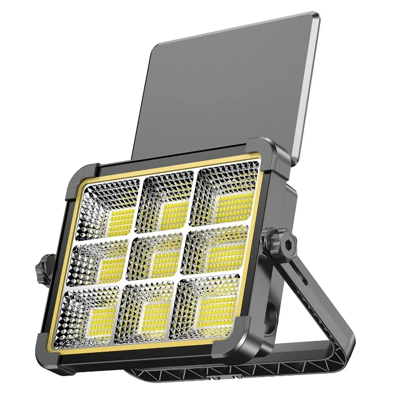 

Solar lighting dual-purpose integrated black technology folding super long camping market stall emergency