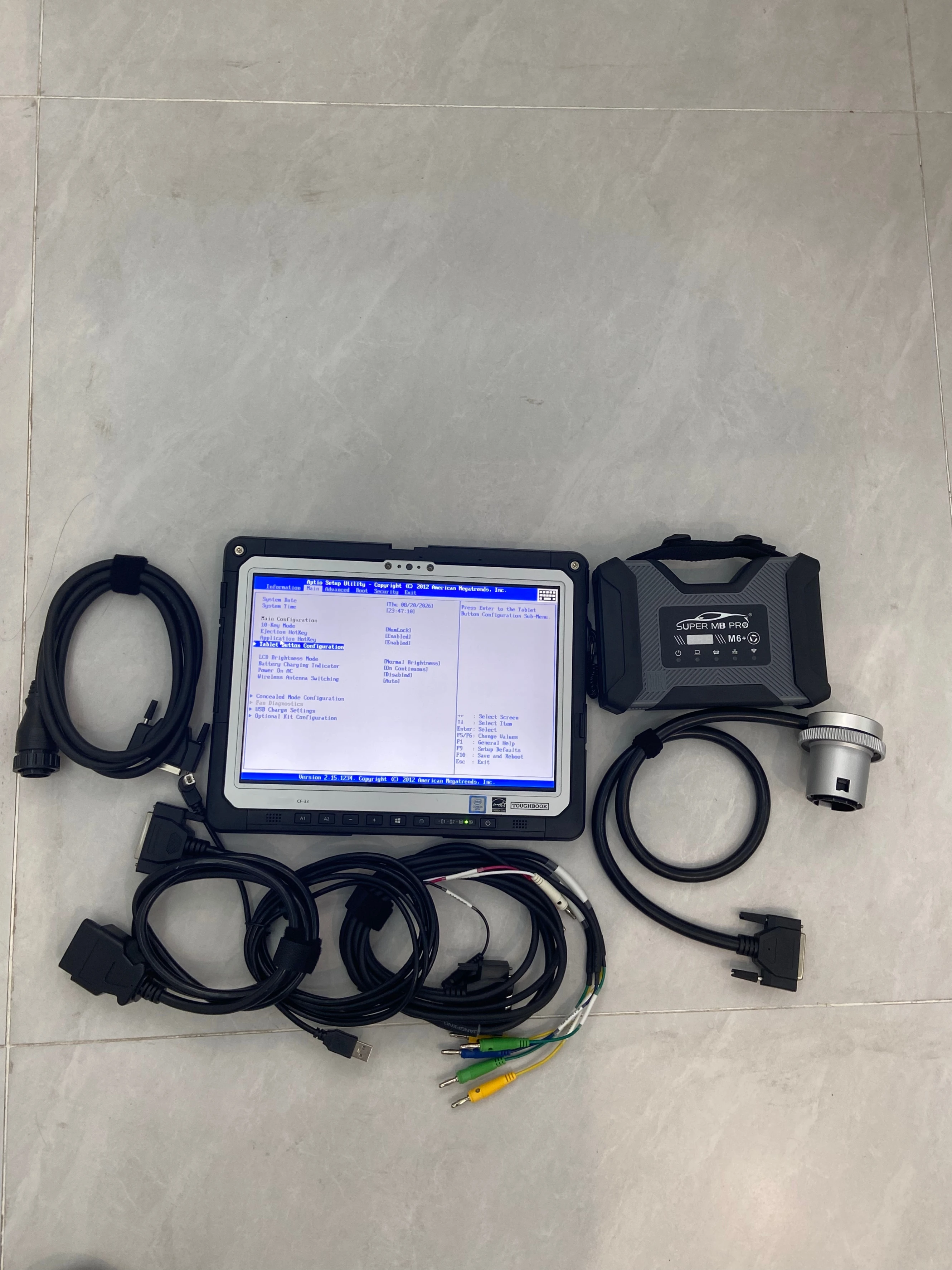 CF33 Tablet MB Star m6 pro+ Full Chip Multiplexer DOIP Wifi Xentry Das Wis Epc for BENZ Truck Car Canter Diagnostic Tool