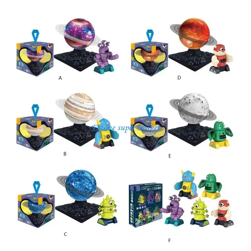 090b crianças brinquedos magnéticos blocos construção robô conjunto pré-escolar ímã educacional empilhamento brinquedos para