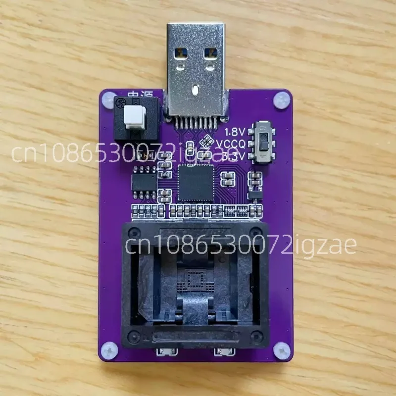 For EMMC153 Burner Adapter To USB3.0 for Image Reading and Writing, EMMC Chip Testing, BGA153 Test Socket GL3224E USB 3.0