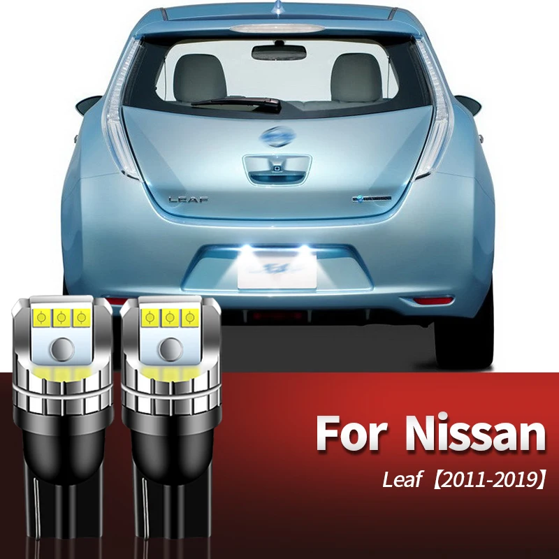 

2 шт. Canbus 12 В светодиодный светильник номерного знака W5W T10 для Nissan Leaf 2011-2017 2018 2019 лампы номерного знака автомобильные аксессуары