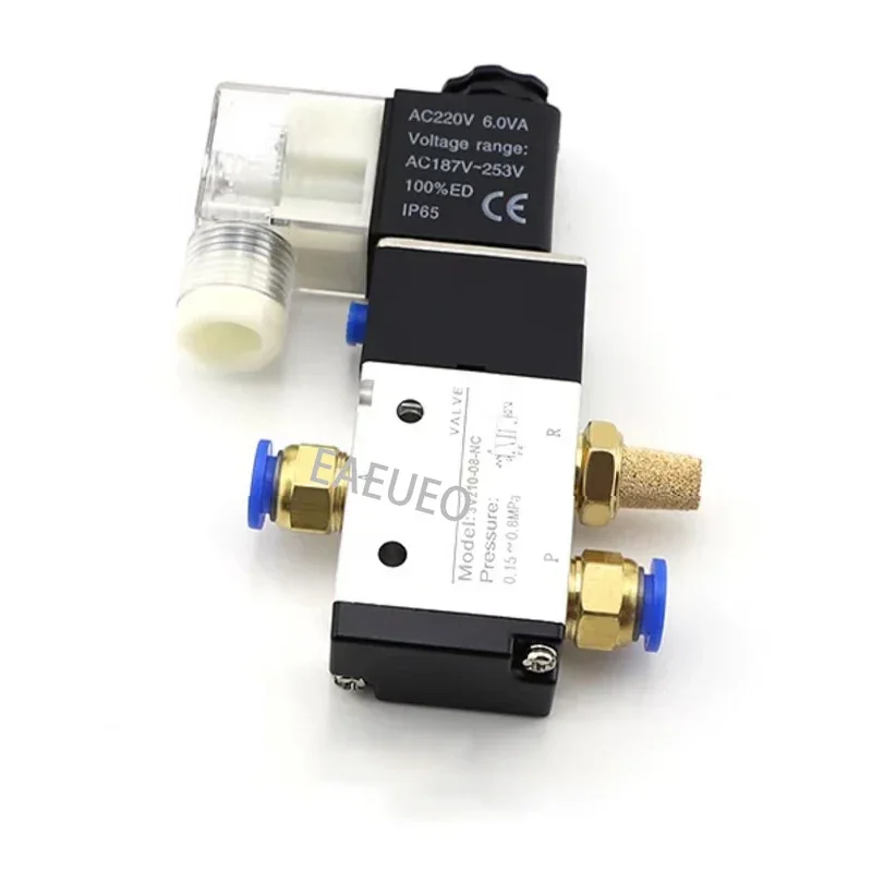 Pneumatic Solenoid Valve 3V210-08 DC12V DC24V AC110V AC220V 3 Way 2 Position Air Directional Control Valve  Gas Magnetic Valve