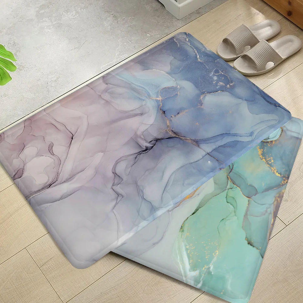 

Fashion Marble Floor Mat Bathroom Mat Anti-slip Absorb Water Long Strip Cushion Bedroon Mat Welcome Doormat