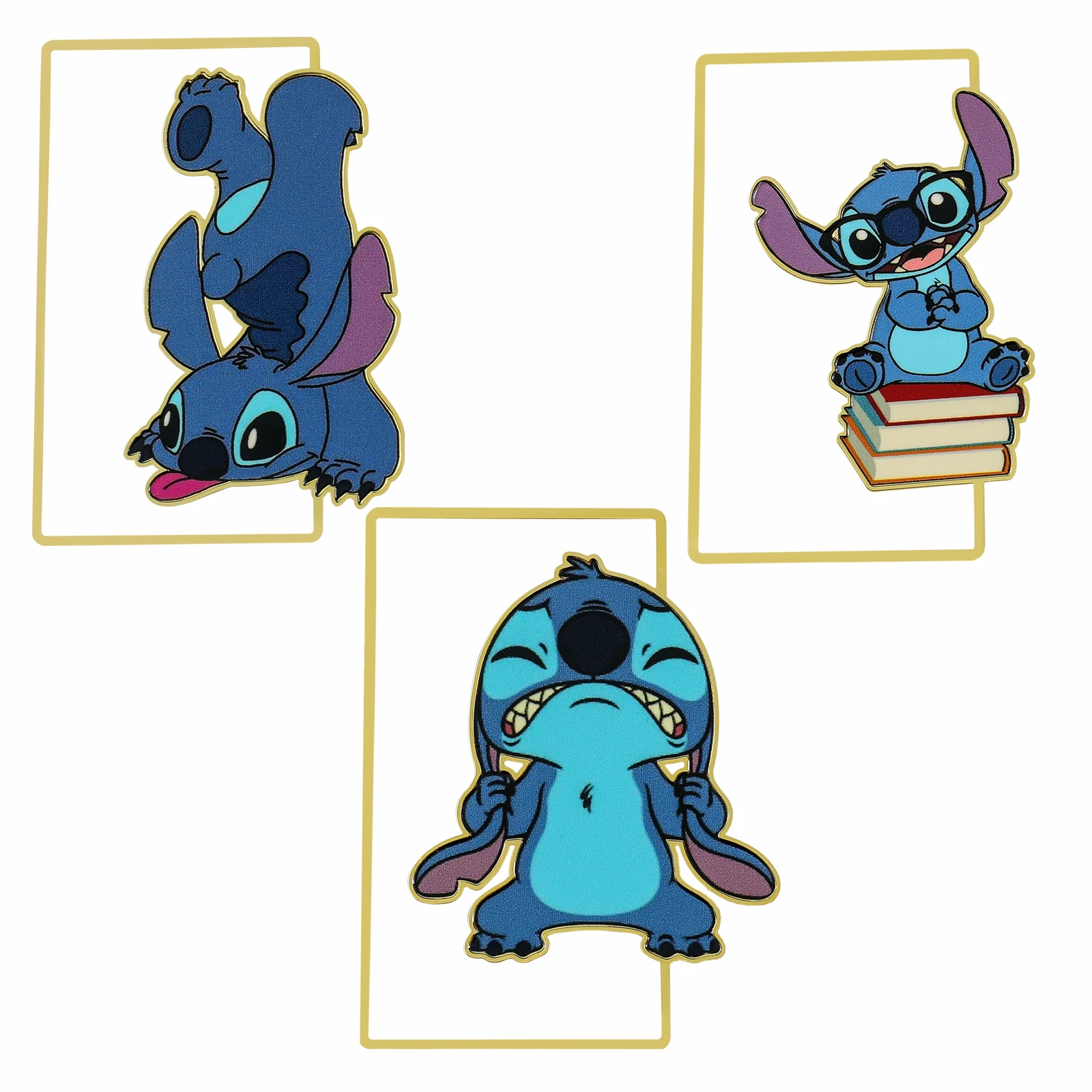 Cute Stitch Metal Bookmark Kawaii Cartoon Ohana Means Family Lilo & Stitch Bookmarks for Girls Boys Page Marker Tools Gifts