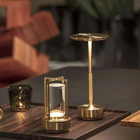 Wireless Table Lamp LED Touch Sensor Desktop Night Light Rechargeable Reading Lamp for Restaurant Hotel Bar Bedroom Decor Light