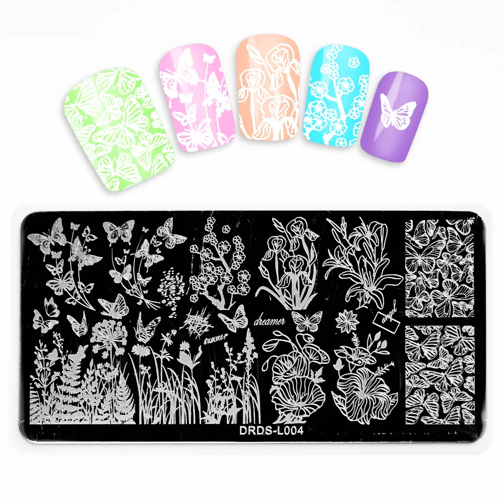 1Pcs Nail Stamping Plate Animal Print Nail Art Stamping Plate 12*6cm Nail Stencil Drawing Stamp For DIY Nail Stamping Plate Tool