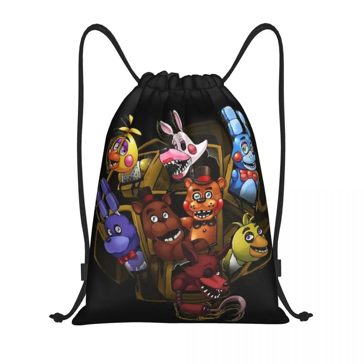 

Custom Five Four Nights At Freddy's 2 Lightweight Drawstring Pocket Backpack Fashion Casual Unisex Sport Waterproof Backpack