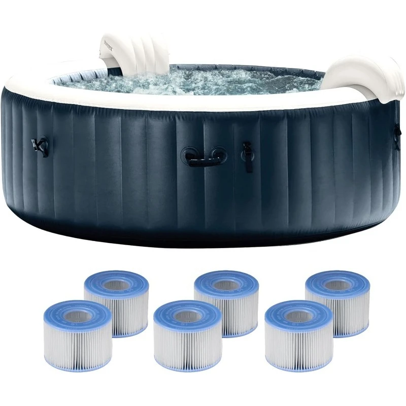 

PureSpa Plus 6-местная портативная надувная гидромассажная ванна Bubble Jet Spa с 6 типа S1 PureSpa Легкий набор Замена фильтра для бассейна C