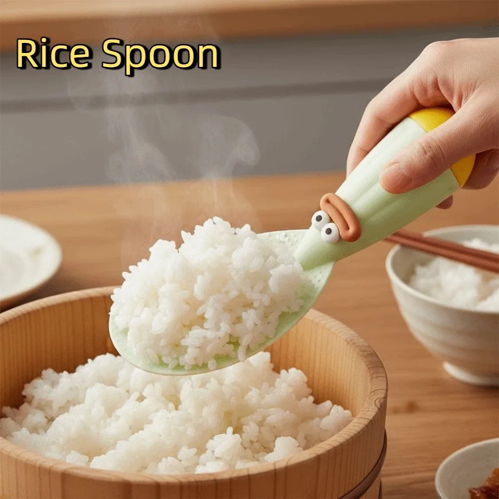 

Kissing Sausage Lips Rice Spoon Non-Slip Non-stick Rice Cooker Spoon Stand-Up Design Cartoon Rice Shovel Kitchen Gadgets