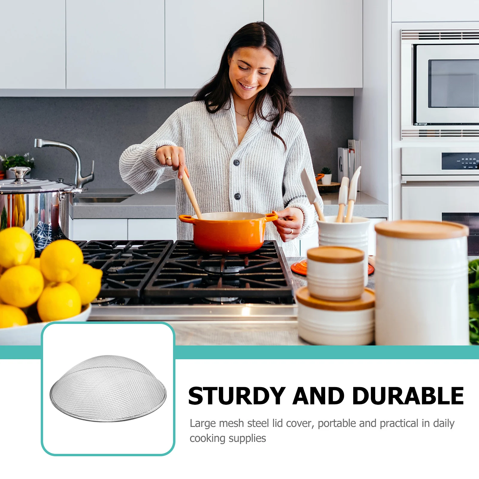 

1Pcs Household Wire Sifter Round Mesh Sieve Practical Kitchen Filter Mesh Strainer for Tea Medicinal Material Washing
