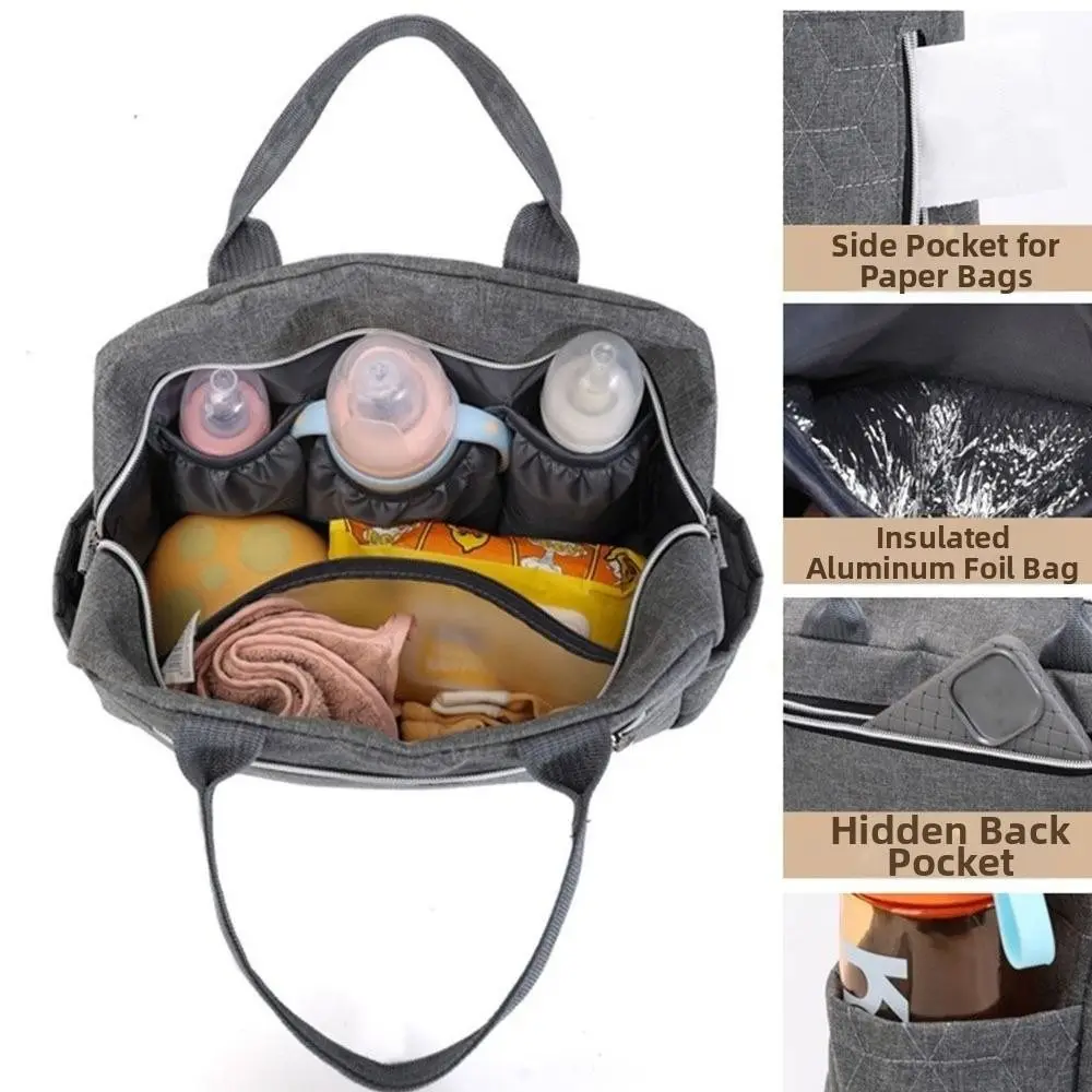 Waterproof Baby Diaper Bag Baby Care Storage Wear-resistant Nappy Bag Large Capacity Durable Maternity Shoulder Bag