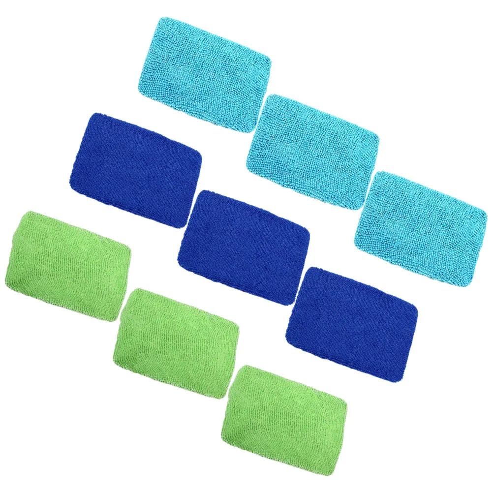 

9pcs Cleaning Window Scraper Cloth Blue Dark Green Colors Car Windshield Remove Fog Dust Clear Safety Cloth