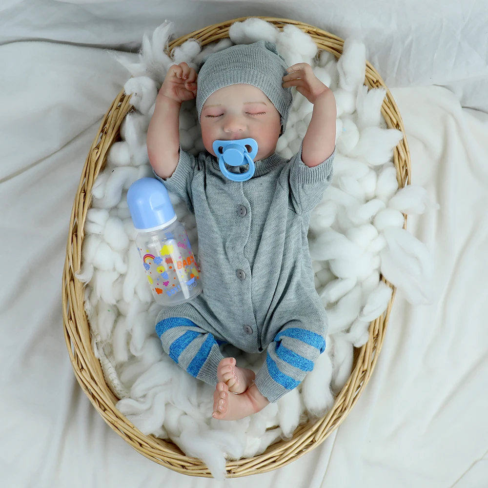 19-calowa lalka Levi Reborn, wysokiej jakości silikonowa lalka winylowa, gotowa, malowana w 3D skóra, kolekcja artystyczna żył, prezent dla dziewczynki