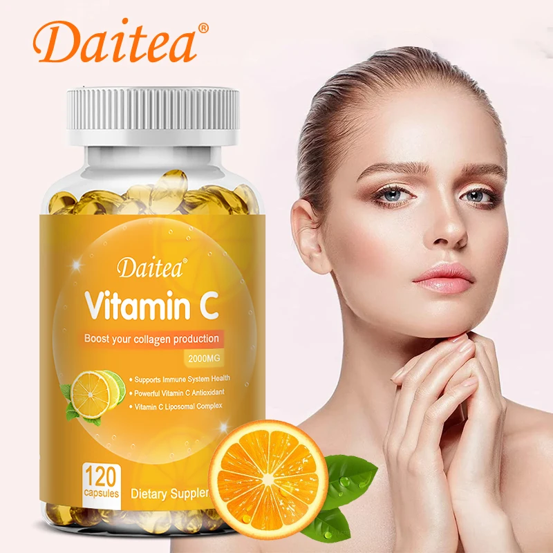 Vitamin C 2000 Mg, High Absorption Vitamin C, Maximized, for The Immune System and Antioxidants, Collagen Booster