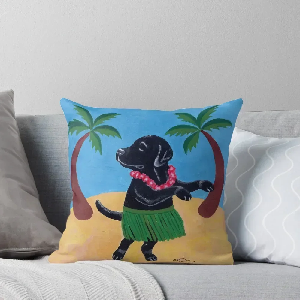 

Aloha Black Labrador Throw Pillow autumn pillowcase Pillow Case Christmas Sofa Cushions Covers autumn decoration pillow