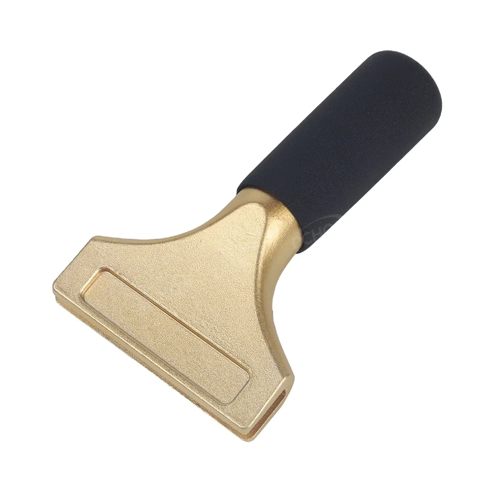 DCHOA Car Window Tint Squeegee Tool Short Gold Aluminum Handle Vinyl Wrap PPF Film Installation Auto Detailing Tool