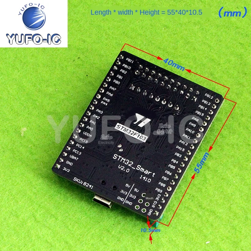 Freeship 1pcs STM32F103C8T6 STM32 Single-Chip Microcomputer Anti-Smashing Shoes Brassboard Small System Board