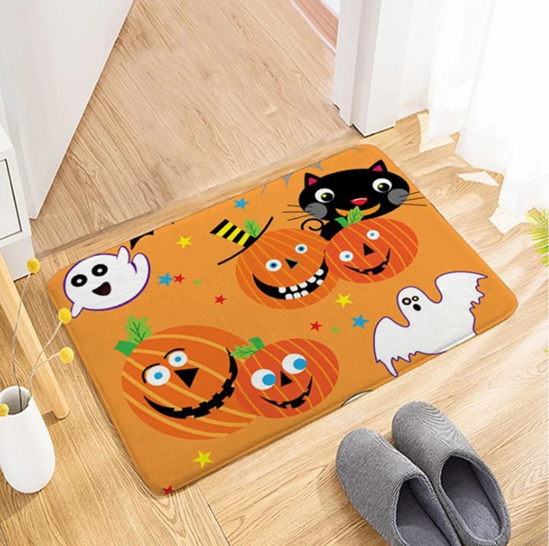 3D Horror Party Festival Decorations Halloween Mats Sewer Clown Carpet Illusion Rugs Door Living Room Floor Mat Kitchen Soft Mat