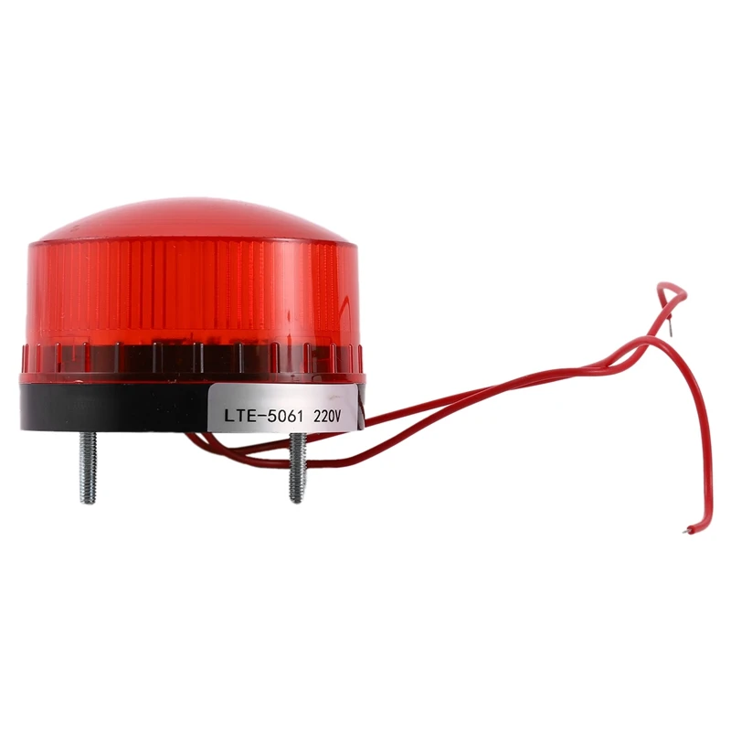 AC 220V Industrial LED Flash Strobe Light Accident Warning Lamp Red LTE-5061 De