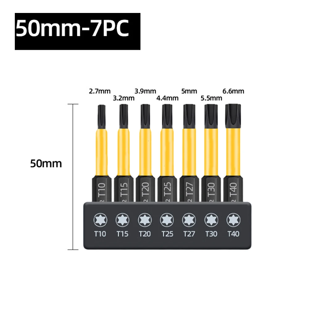 1/4 Inch Screwdriver Bits Hex Shank Screwdriver Bits For Home Repair Alloy Steel HRC60 Degrees Improves Work Efficiency