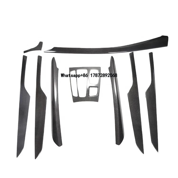 

Real Dry Carbon Fiber Interior Trim Interior Kits Dashboard Cover for X5 F15 2014-2018
