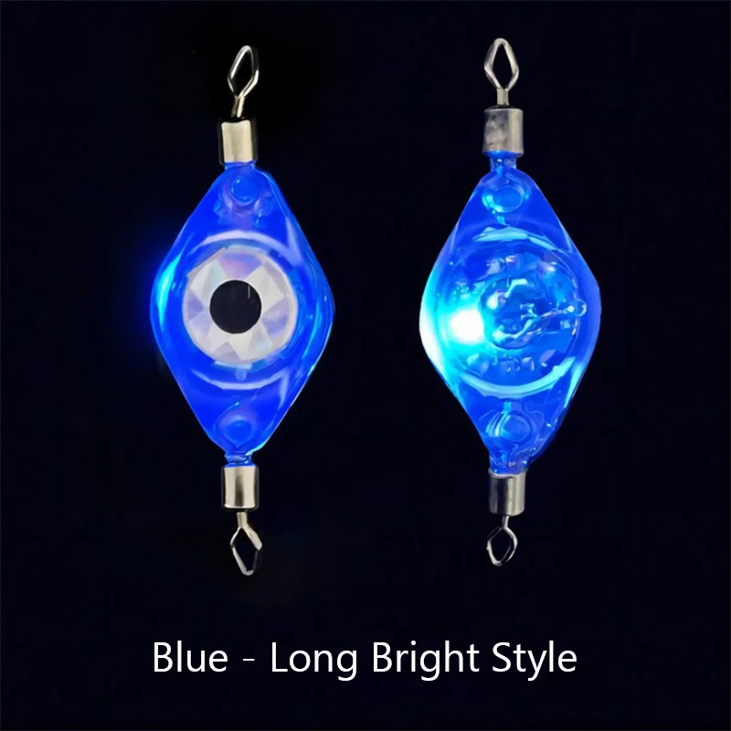 LED Fishing Bait Light Eye Shape Fishing Lure Light Waterproof Sensing Deep Drop For Seawater Freshwater Underwater High Bright